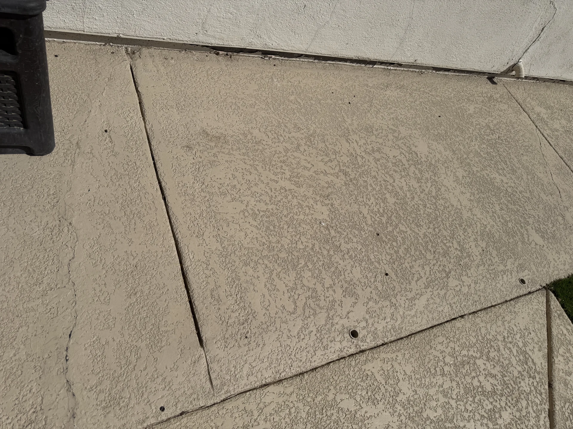 Freshly cleaned concrete surface close-up