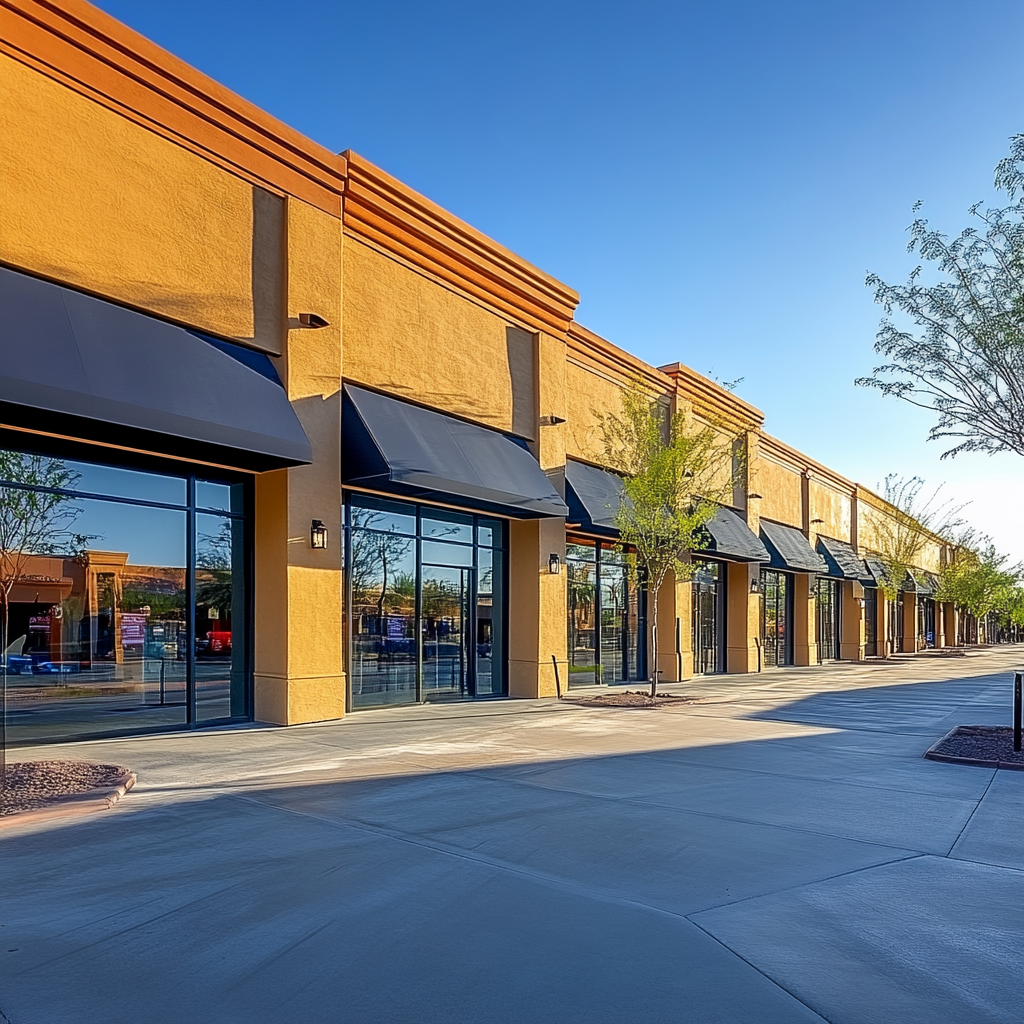 Retail storefront entrance clean and professional in Arizona