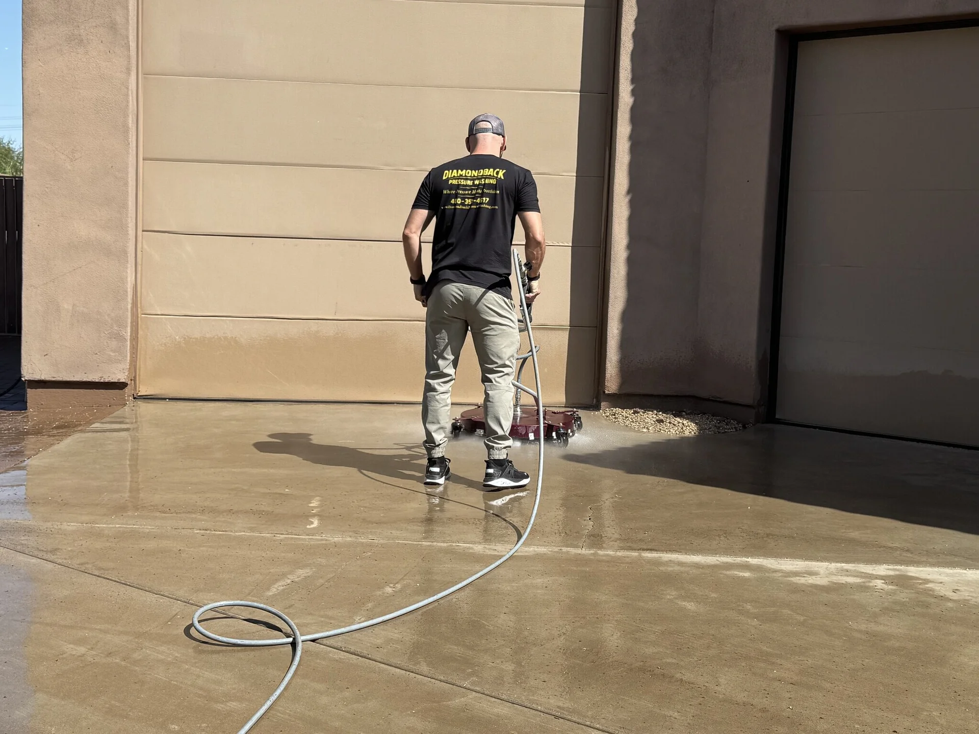 High-end Arizona home exterior professionally cleaned