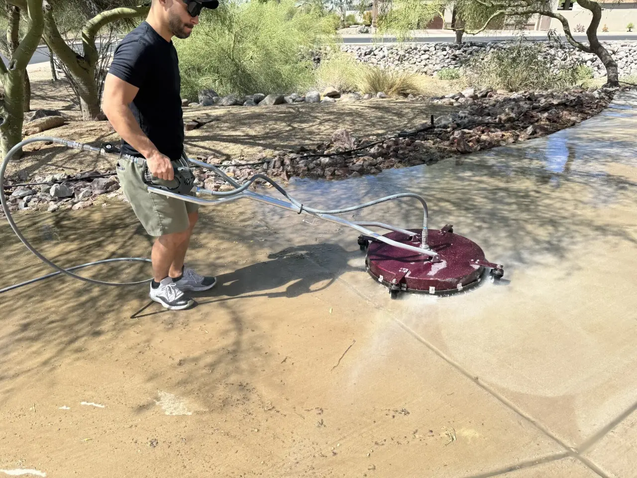 Pool deck and paver cleaning in Gilbert, Arizona