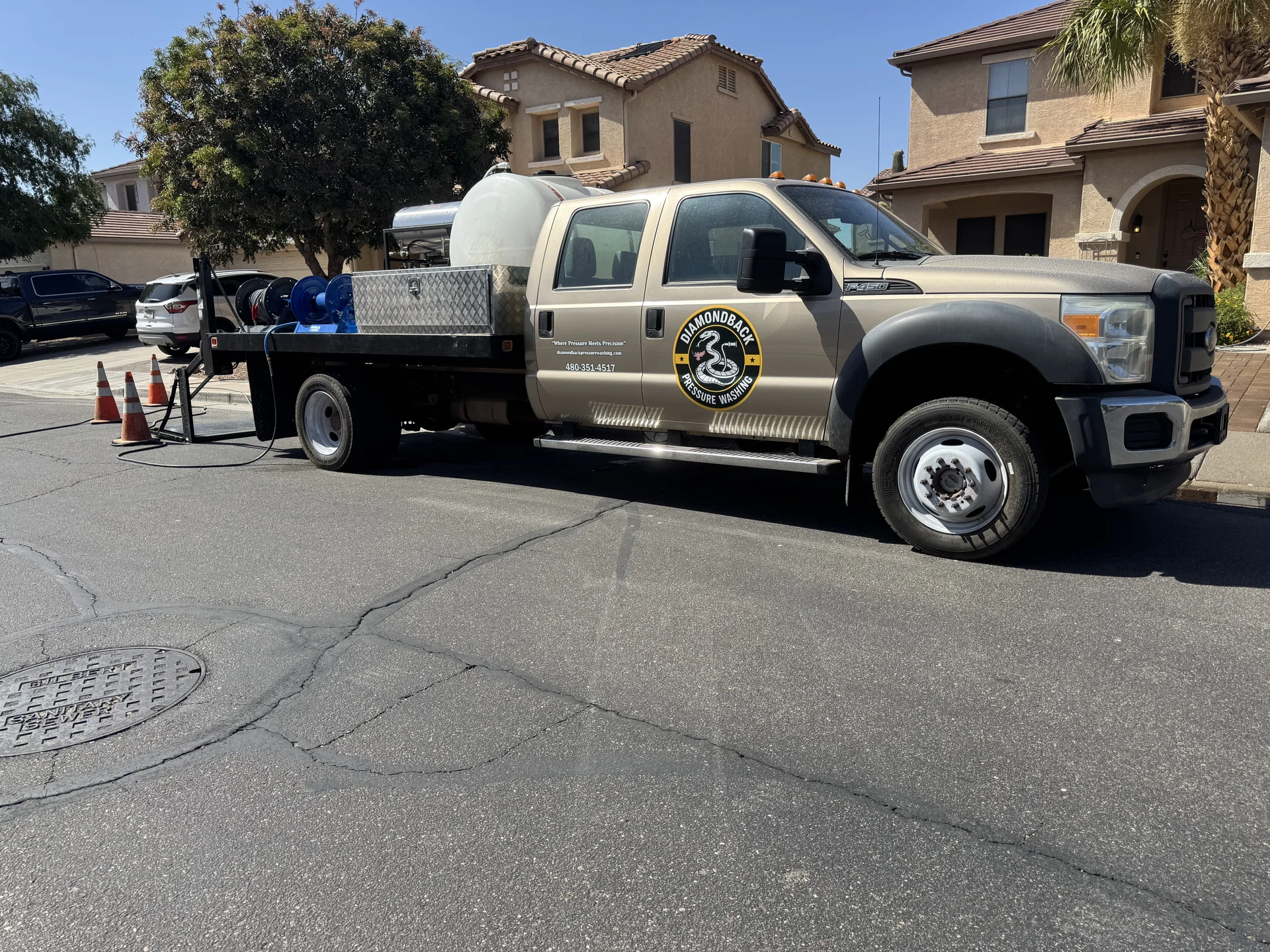 Pressure washed Arizona home