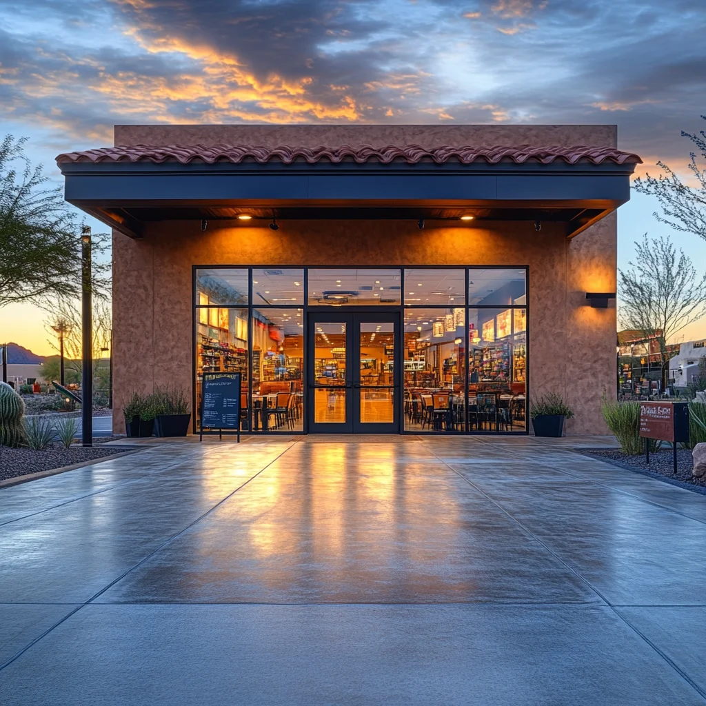 Commercial storefront in Chandler AZ cleaned professionally