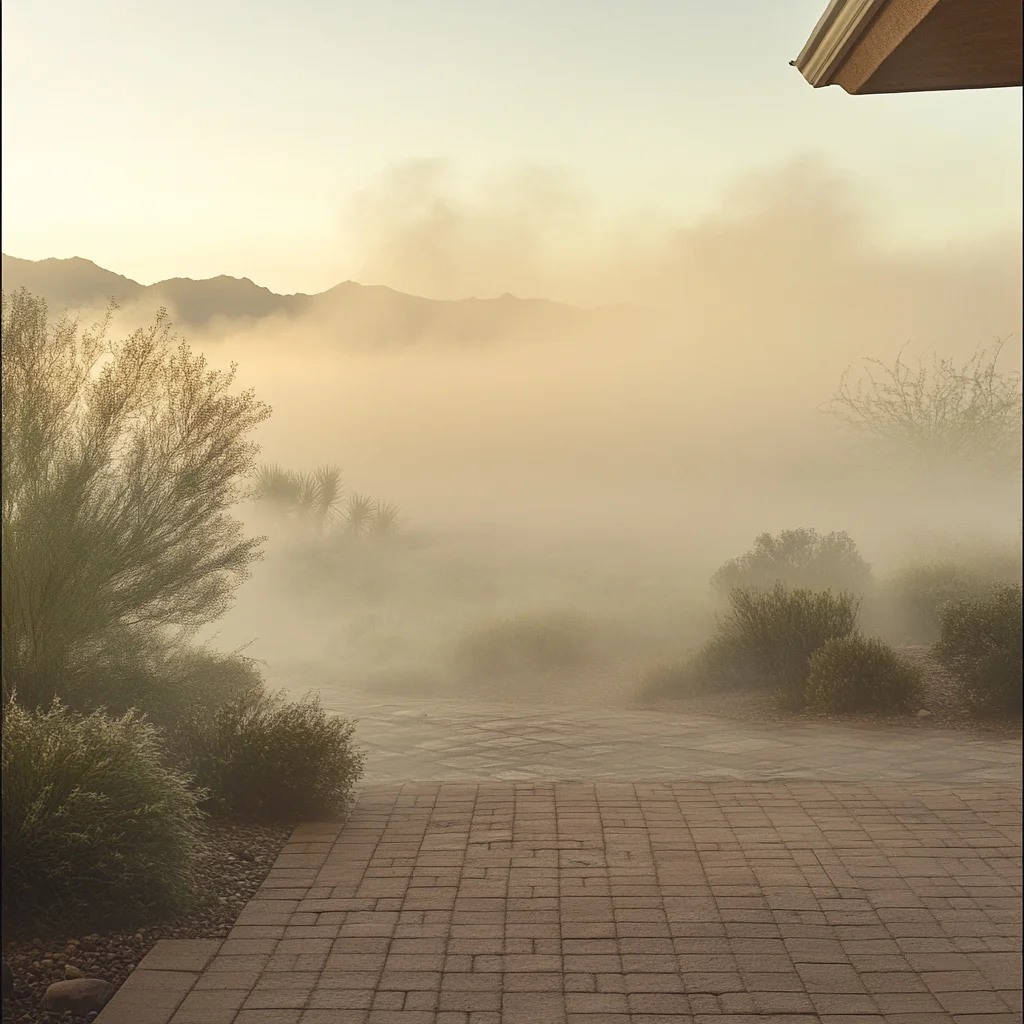 Arizona home exterior cleaning showing stucco and stone surfaces